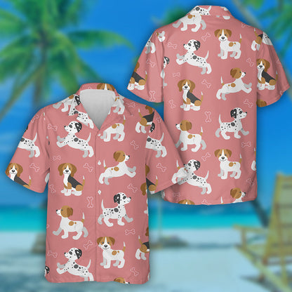 Dalmatian Madraí Cartoon Beagle Agus Léine Haváíach Jack Russell-Bhrocaire, Bronntanas Léine Haváís, Bronntanas Nollag