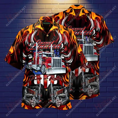 Lean ort ag Rolladh Tiománaithe leoraí Léine Gearr Muinchille Unisex Caitheamh aimsire Léinte Haváíais is Fearr Léinte Haváise Greannmhar, Bronntanas Léine Haváís, Bronntanas Nollag