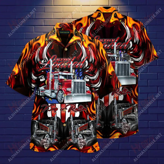 Lean ort ag Rolladh Tiománaithe leoraí Léine Gearr Muinchille Unisex Caitheamh aimsire Léinte Haváíais is Fearr Léinte Haváise Greannmhar, Bronntanas Léine Haváís, Bronntanas Nollag