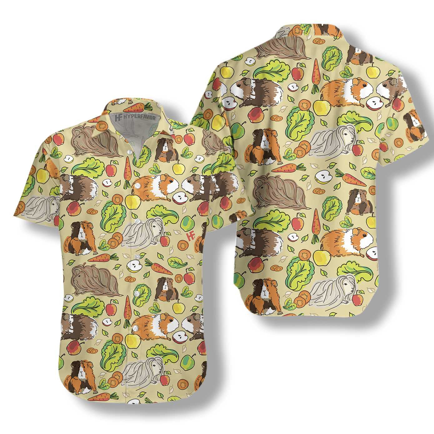Love Animal Cute Guinea Pig Design Hawaiian Shirt,Hawaiian Shirt Gift, Christmas Gift