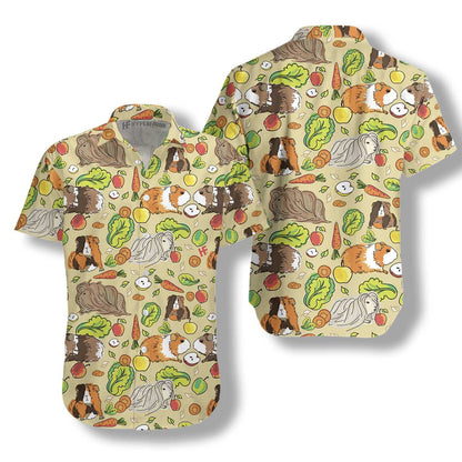 Love Animal Cute Guinea Pig Design Hawaiian Shirt,Hawaiian Shirt Gift, Christmas Gift