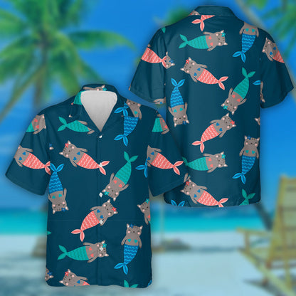 Maighdeana mara gleoite Draíocht Cait Beaga Greannmhar Léine Haváís, Bronntanas Léine Haváíais, Bronntanas Nollag