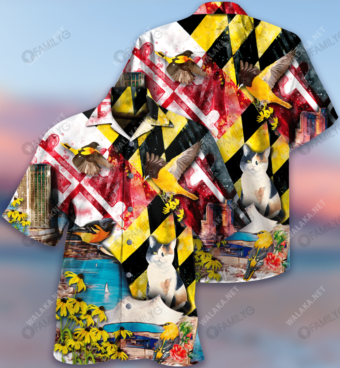 Beautiful Maryland State Hawaiian Shirt,Hawaiian Shirt Gift, Christmas Gift