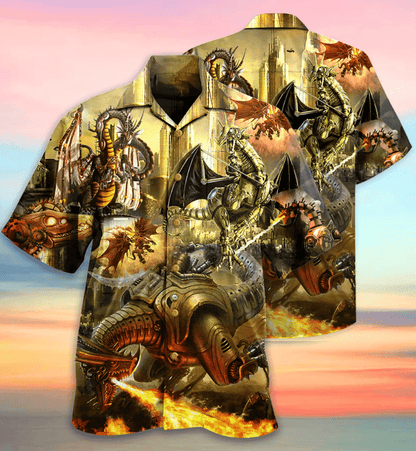 Dragon Metal Awesome Background Design Hawaiian Shirt,Hawaiian Shirt Gift, Christmas Gift