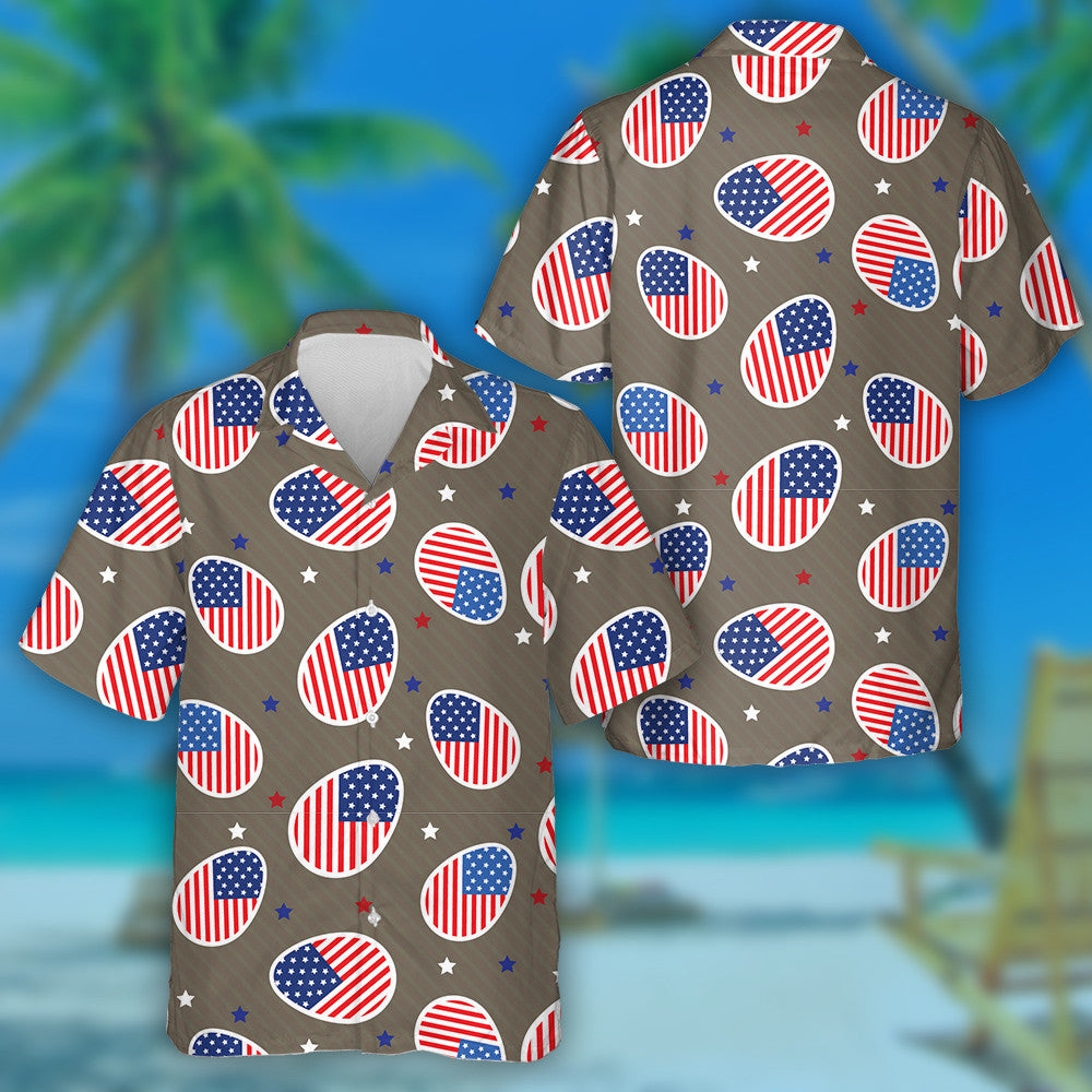 Uibheacha Tírghrá na Cásca Shona Le Patrún Bratach Mheiriceá Léine Haváís, Bronntanas Léine Haváíais, Bronntanas Nollag