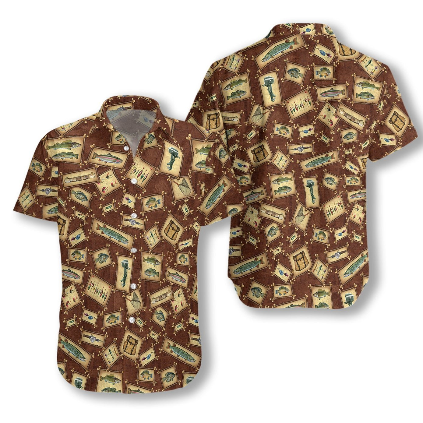Fishing Tool Collection Complex Design Hawaiian Shirt,Hawaiian Shirt Gift, Christmas Gift