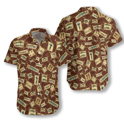 Fishing Tool Collection Complex Design Hawaiian Shirt,Hawaiian Shirt Gift, Christmas Gift