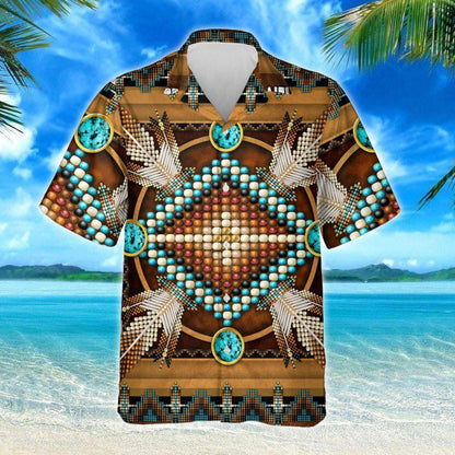 Tribe Design Hawaiian Shirt Grumpy Old Man With Native Blood, Hawaiian Shirt Gift, Christmas Gift