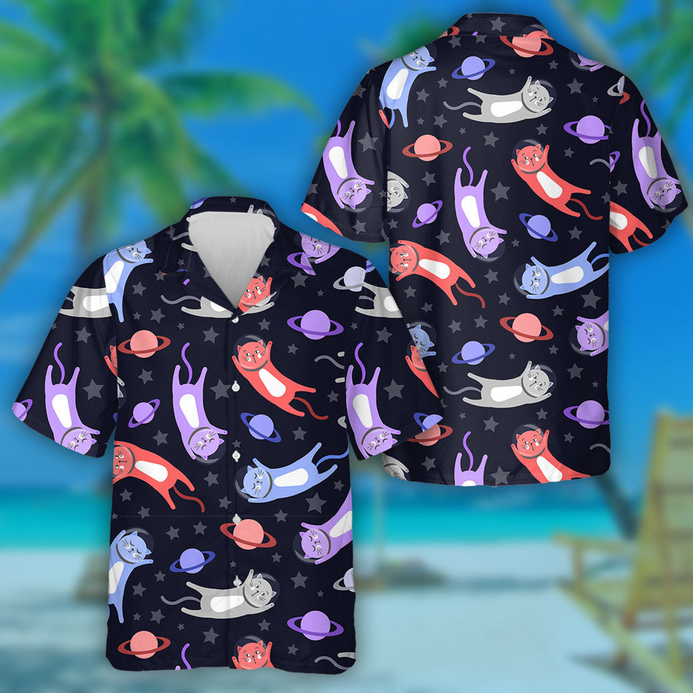 Cait Chartúin spásairí ag eitilt i measc pláinéid agus réalta Léine haváí, bronntanas Léine haváíais, bronntanas Nollag