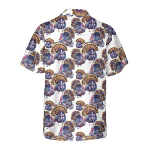 Amazing Purple Turkey Chicken Pattern Hawaiian Shirt, Hawaiian For Gift