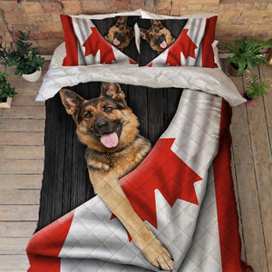 German Shepherd Dog Canada Quilt Bedding Set Bedroom Set Bedlinen 3D,Bedding Christmas Gift,Bedding Set Christmas