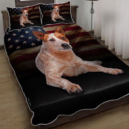 Red Australian Cattle Dog Quilt Bedding Set  Bedroom Set Bedlinen 3D,Bedding Christmas Gift,Bedding Set Christmas