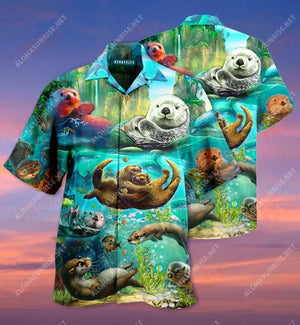 You Are My Otter Half Unisex Hawaiian Shirt Summer Short Sleeve Hawaiian Crazy Shirts Hawaiian Shirts For Women, Hawaiian Shirt Gift, Christmas Gift