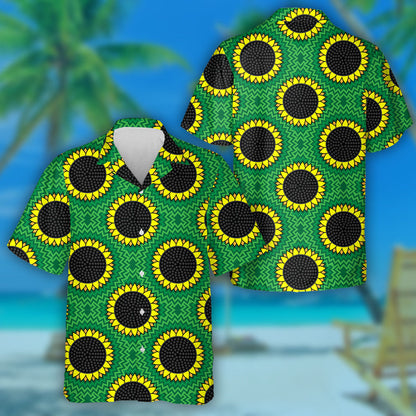 Engraved Vintage Style Golden Floral Isolated Pattern Hawaiian Shirt, Hawaiian Shirt Gift, Christmas Gift