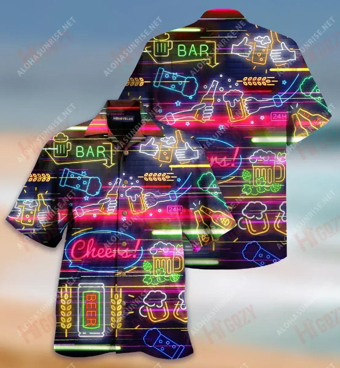 Tá an saol brewtiful Léine muinchille Unisex Gearr Caitheamh aimsire Léinte Haváís Saincheaptha Léinte haváíais na bhFear, Bronntanas Léine Haváís, Bronntanas Nollag