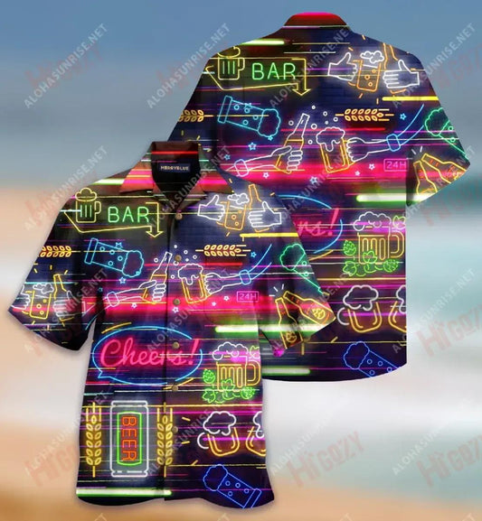 Tá an saol brewtiful Léine muinchille Unisex Gearr Caitheamh aimsire Léinte Haváís Saincheaptha Léinte haváíais na bhFear, Bronntanas Léine Haváís, Bronntanas Nollag