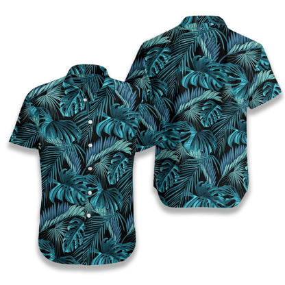 Tropical Jungle Diversity Black Design Hawaiian Shirt,Hawaiian Shirt Gift, Christmas Gift