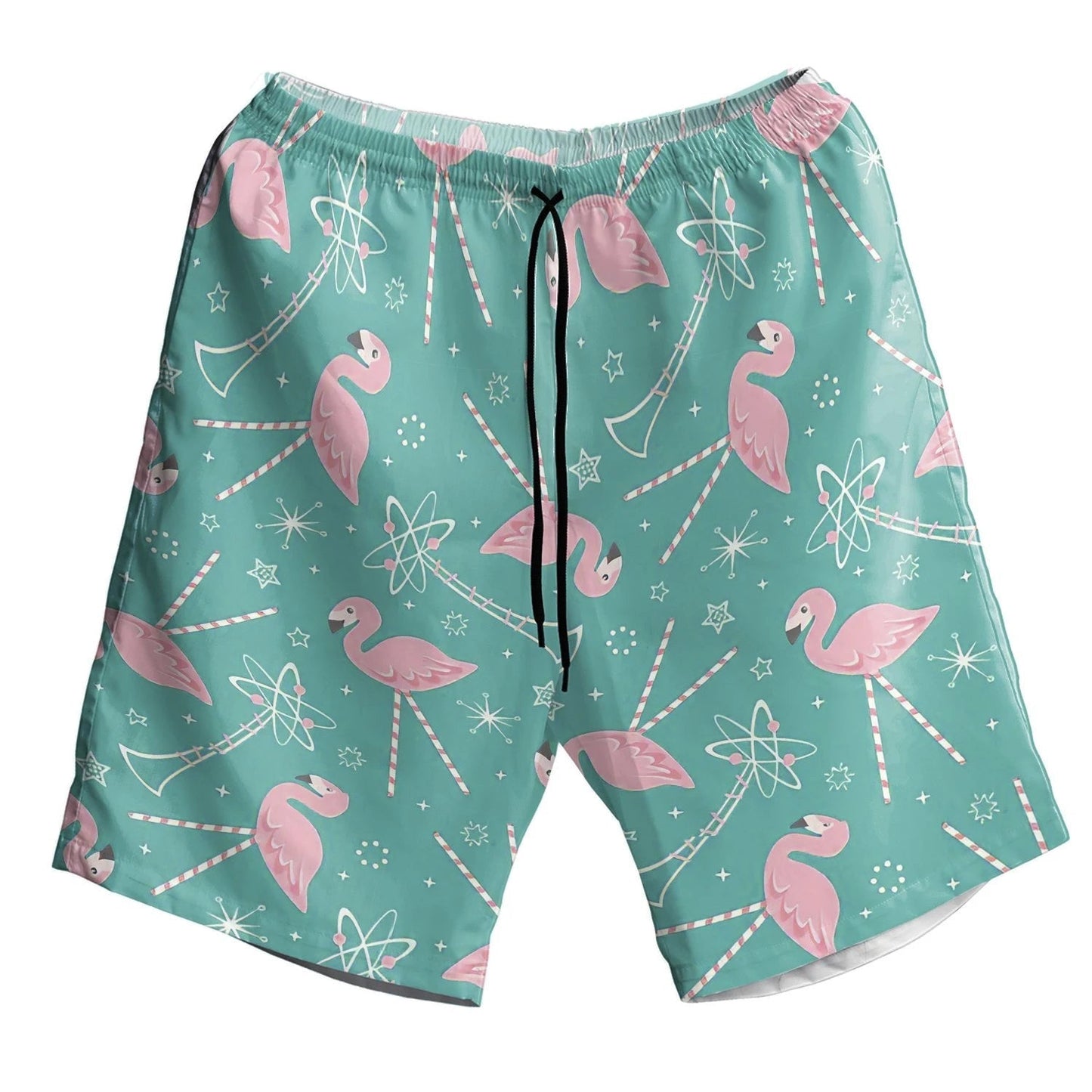 Flamingo Cute Pattern Turquoise Theme Hawaiian Shirt,Hawaiian Shirt Gift, Christmas Gift
