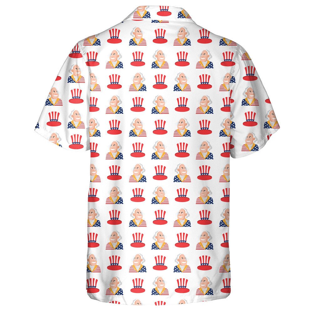 Cartún George Washington Agus Uncail Sam Hat Patrún Léine Haváís, Bronntanas Léine Haváíais, Bronntanas Nollag