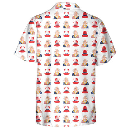 Cartún George Washington Agus Uncail Sam Hat Patrún Léine Haváís, Bronntanas Léine Haváíais, Bronntanas Nollag