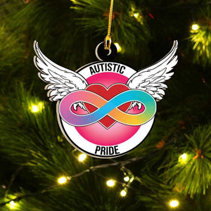 Autistic Pride The Wings Ornament, Christmas Ornament Gift, Christmas Gift, Christmas Decoration