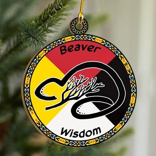 Beaver - Wisdom Ornament, Christmas Ornament Gift, Christmas Gift, Christmas Decoration