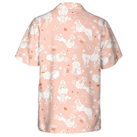 Funny Cartoon Poodle Dogs Fancy On Pink Hawaiian Shirt, Hawaiian Shirt Gift, Christmas Gift