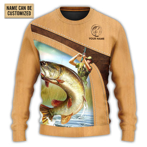 Fishing An Old Fisherman And The Best Catch Personalized Ugly Christmas Sweater, Christmas Gift, Gift Christmas 2024