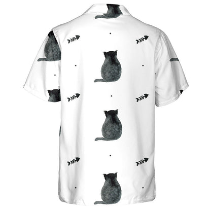 Uiscedhath Cait Dubh Agus Cnámh Éisc ar Chúlra Bán Léine Haváís, Bronntanas Léine Haváíais, Bronntanas Nollag