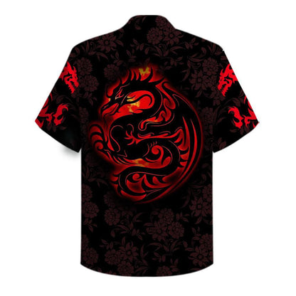 Dragon Tribal Tattoo Art Pattern Hawaiian Shirt,Hawaiian Shirt Gift, Christmas Gift