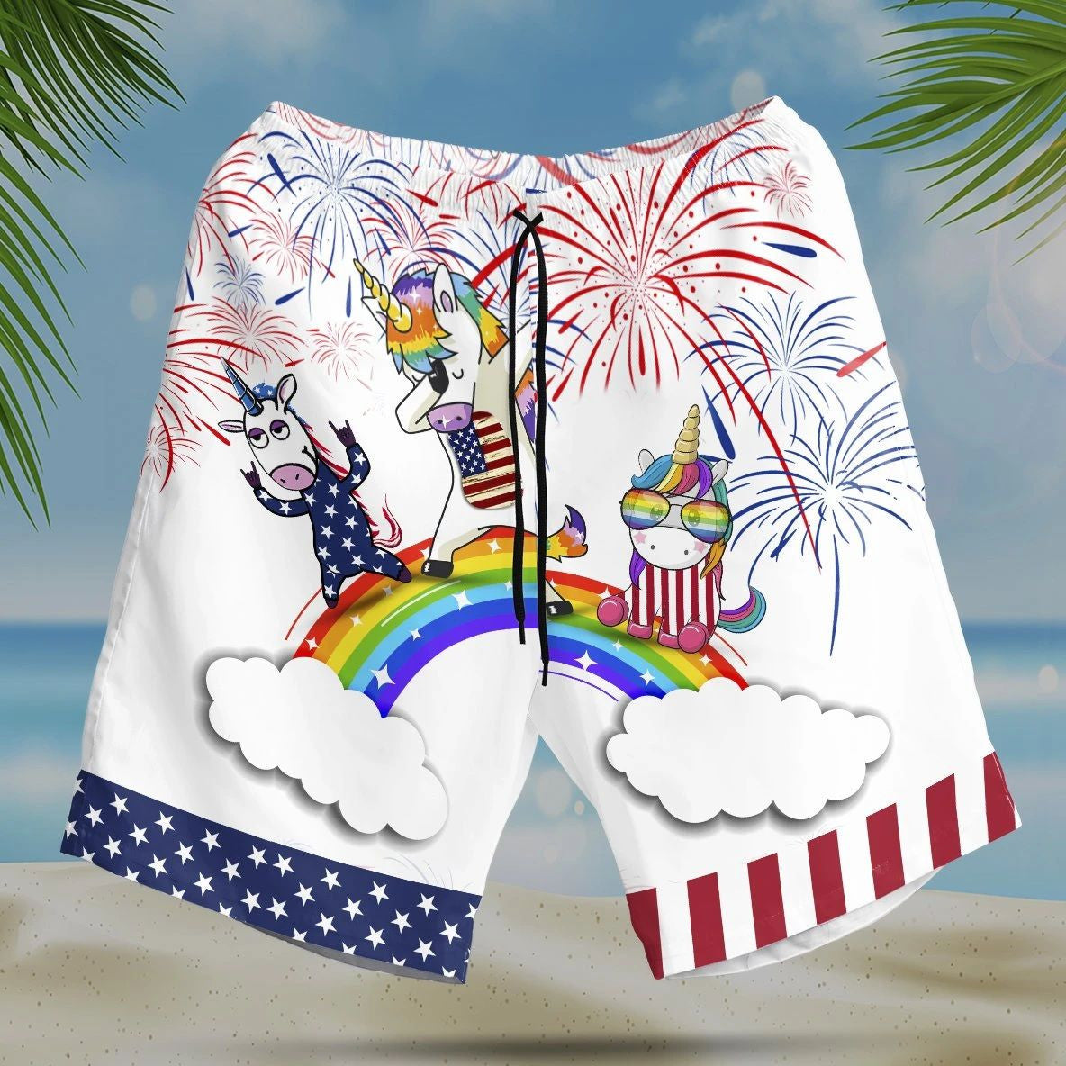 Dearadh Cúlra Rainbow Agus Unicorn Léine Haváís, Bronntanas Léine Haváí, Bronntanas Nollag