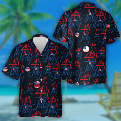 Clóghrafaíocht Álainn 4ú Iúil Agus Patrún Ciorcail Bratach Léine Haváís, Bronntanas Léine Haváíais, Bronntanas Nollag