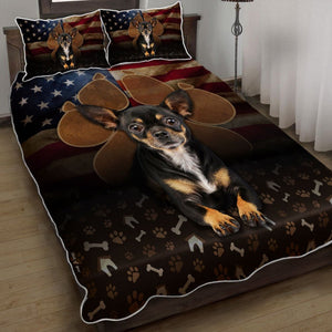 Chihuahua Dog Paw Quilt Bedding Set Bedroom 3D,Bedding Christmas Gift,Bedding Set Christmas