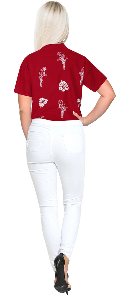 Tropical Leaf White And Maroon Design Hawaiian Shirt,Hawaiian Shirt Gift, Christmas Gift