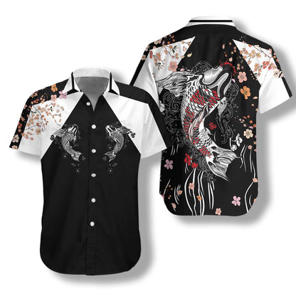 Fantastic Sukajan Style Koi Fish Hawaiian Shirt,Hawaiian Shirt Gift, Christmas Gift