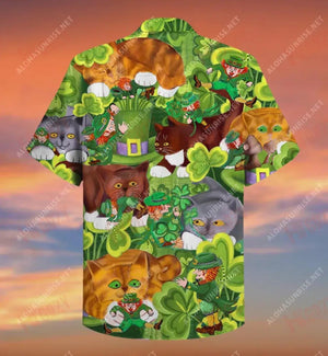 I Found You Leprechauns Meow Hawaiian Shirt Ocean Short Sleeve Custom Hawaiian Shirts Hawaiian Shirt Pattern, Hawaiian Shirt Gift, Christmas Gift