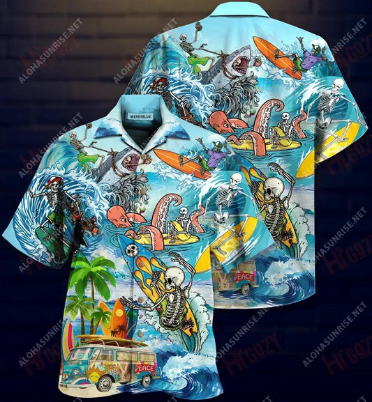 Beo le Surfáil, Surfáil Chun Beo Léine Gearr Muinchille Unisex Laethanta Saoire Léinte T Haváís Saincheaptha Léinte Haváís Léinte Haváís do Mhná, Bronntanas Léine Haváís, Bronntanas Nollag