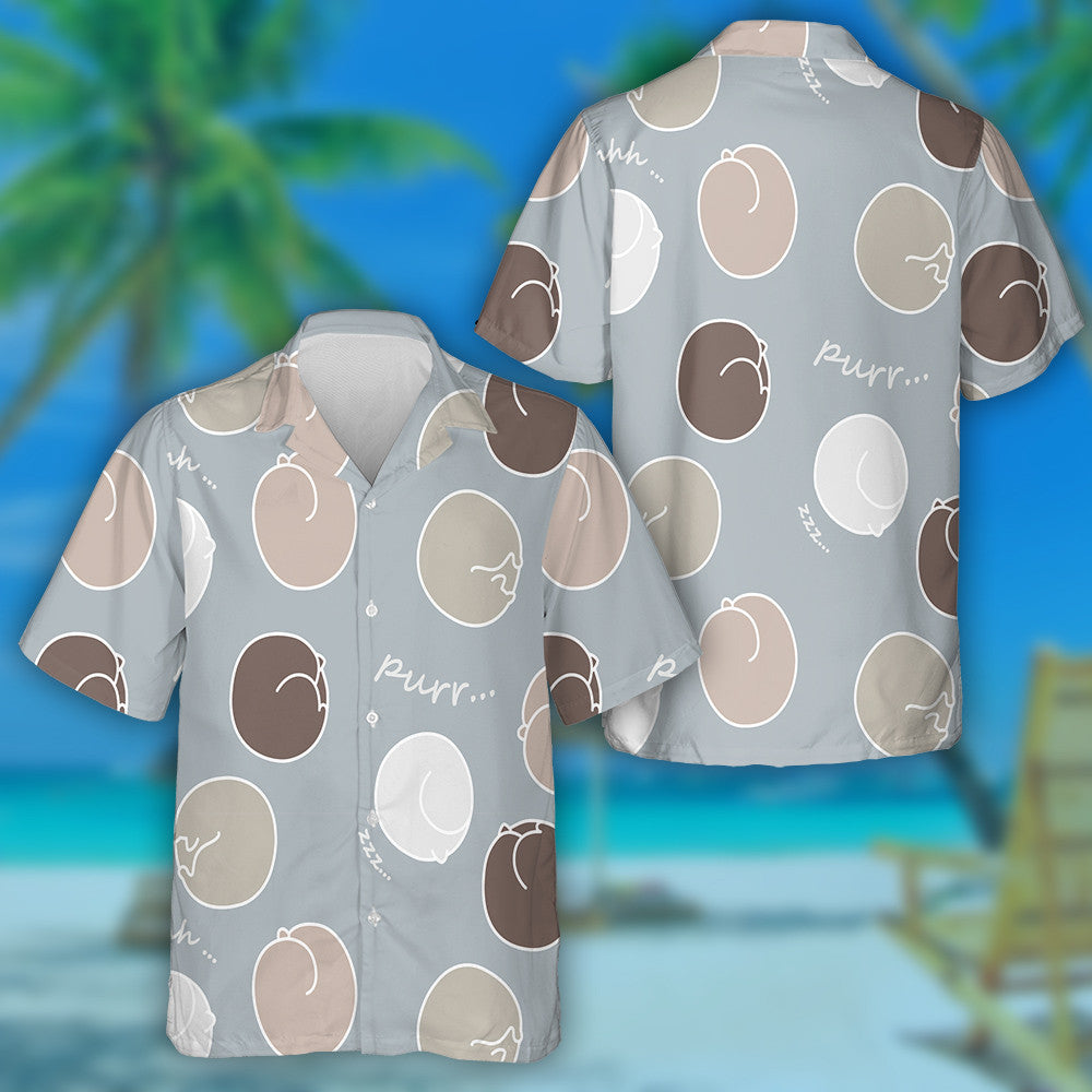 Cait Codlata I Liathróid Leis na Focail Shhh Purr Léine Haváíais, Bronntanas Léine Haváíais, Bronntanas Nollag