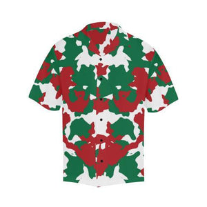 Christmas Color Green And Red Camo Design Hawaiian Shirt, Hawaiian Shirt Gift, Christmas Gift.