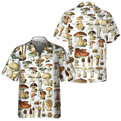 Types Of Mushroom Gift For Biologist Hawaiian Shirt, Hawaiian For Gift