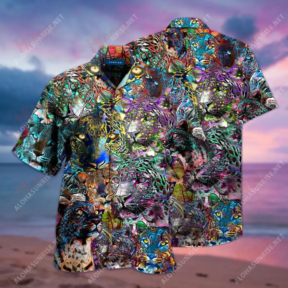 Léinte Gearr Muinchille iontach Leopard Caitheamh aimsire Gearr muinchille Léinte Haváís is Fearr Léinte Haváís do Mhná, Bronntanas Léine Haváís, Bronntanas Nollag