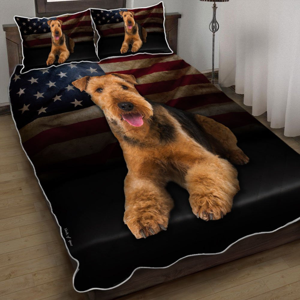 Airedale Terrier Dog Quilt Bedding Set Bedroom Set Bedlinen 3D,Bedding Christmas Gift,Bedding Set Christmas
