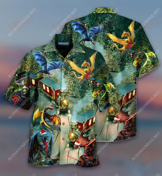 Traein na Nollag Dragons Gearr Léinte Haváís Léinte Aigéin Thrópaiceacha Léinte Haváís is Fearr Léinte haváíais do Mhná, Bronntanas Léine Haváís, Bronntanas Nollag