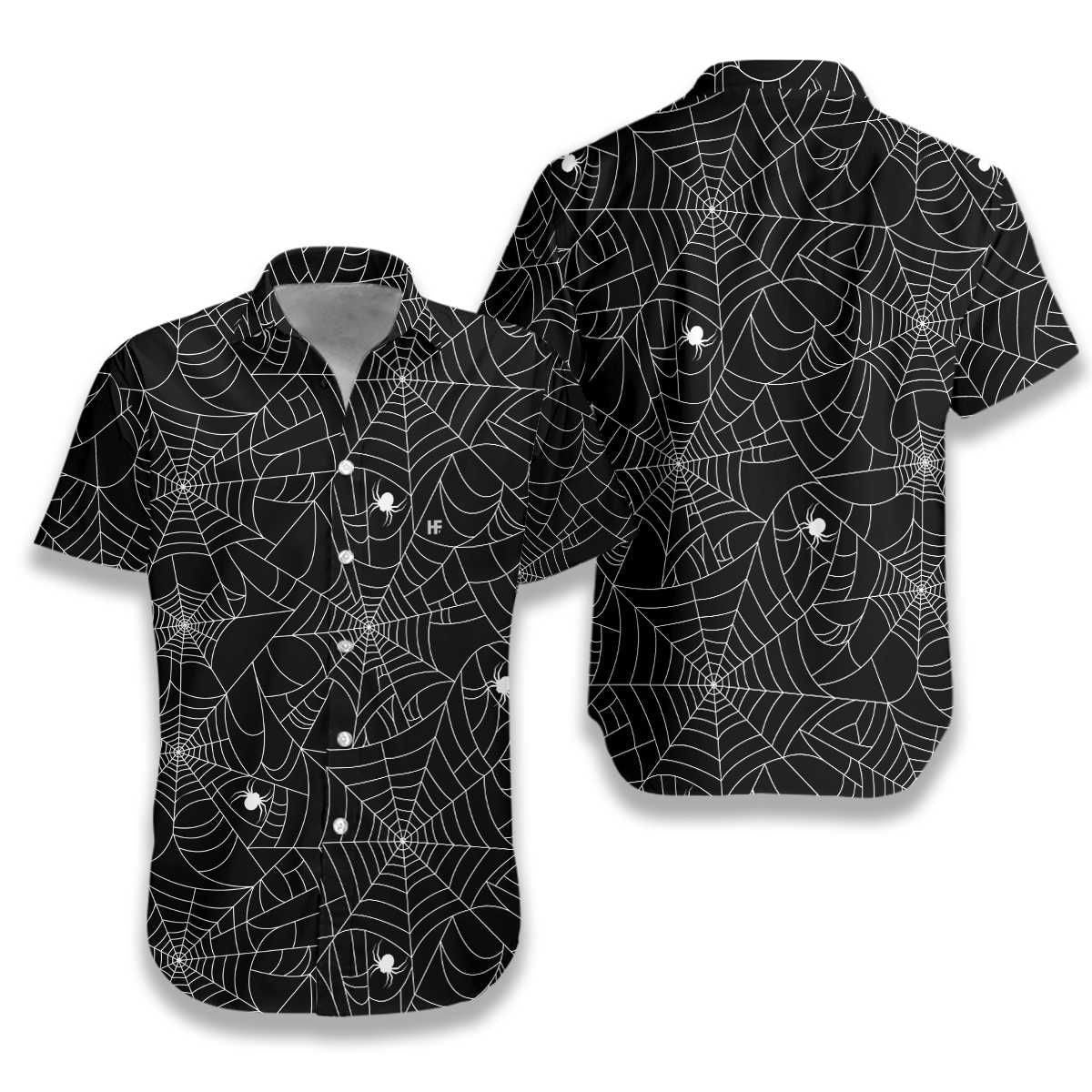 Halloween Spider Web Hawaiian Shirt, Hawaiian For Gift