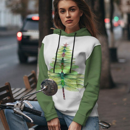 3D Dragonfly Crann Nollag Chustaim Tshirt Hoodie Éadaí