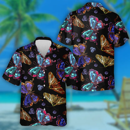 Téama Bróidnéireacht Féileacáin Agus Caora Oíche Ealaíne Gairdín Léine Haváís, Bronntanas Léine Haváís, Bronntanas Nollag