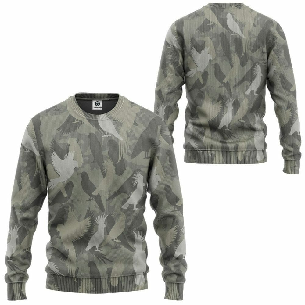 3D Parrot Camo Custom Tshirt Éadaí Hoodie