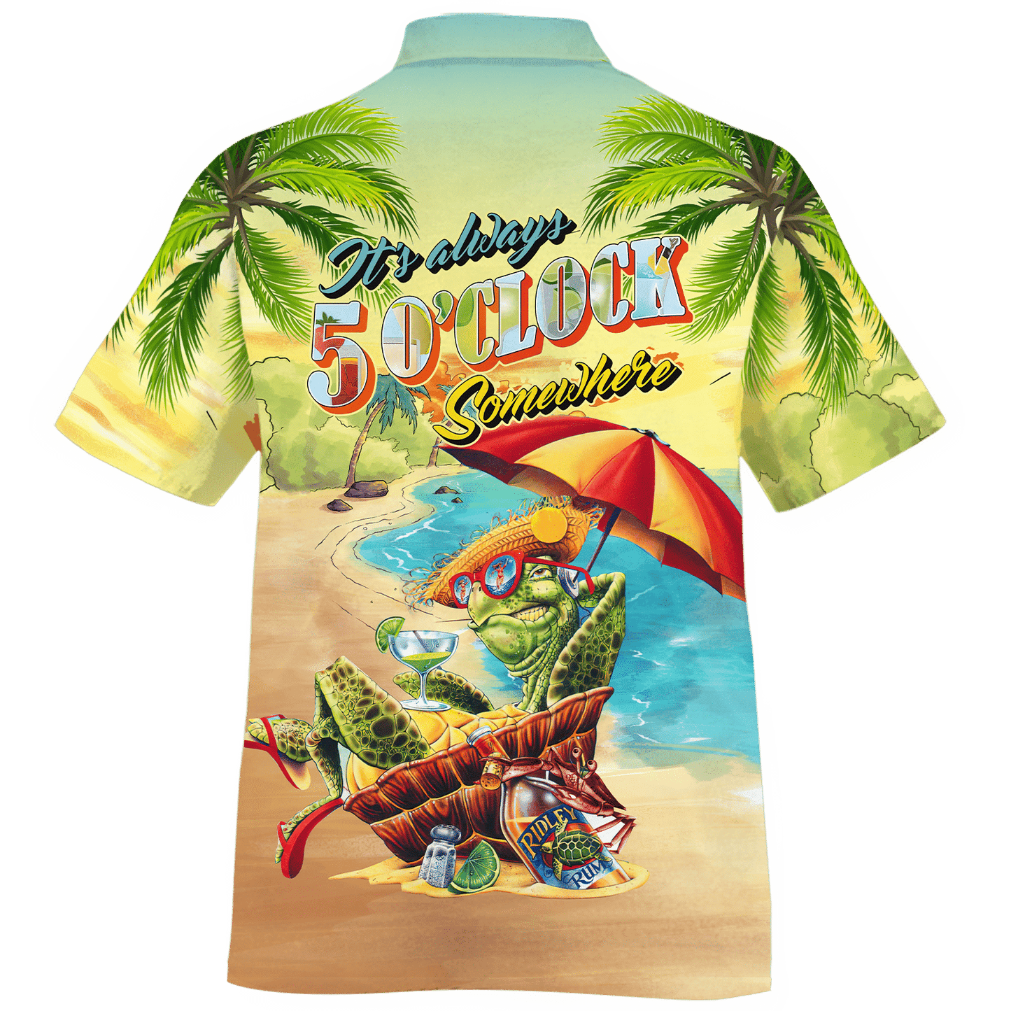 Turtle Chilling On The Beach Design Hawaiian Shirt, Hawaiian For Gift