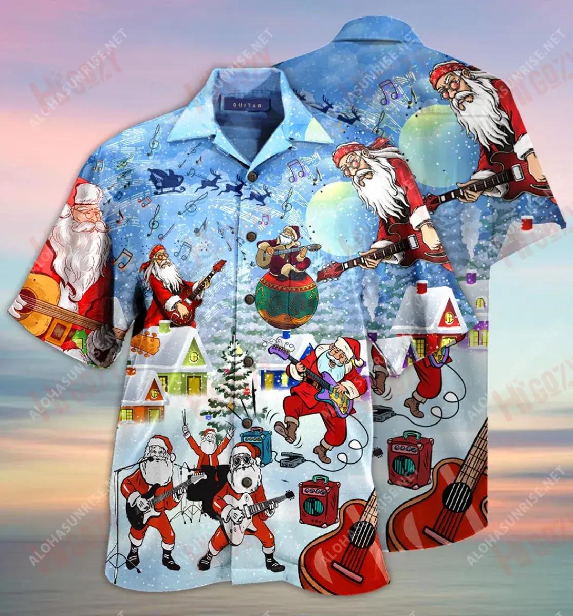 I Rock Jingle Bells Léine Gearr Muinchille Gearr Caitheamh aimsire Léinte Haváíais Oirbheartaíochta Léine Haváís Patrún Léine Haváíais, Bronntanas Léine Haváís, Bronntanas Nollag