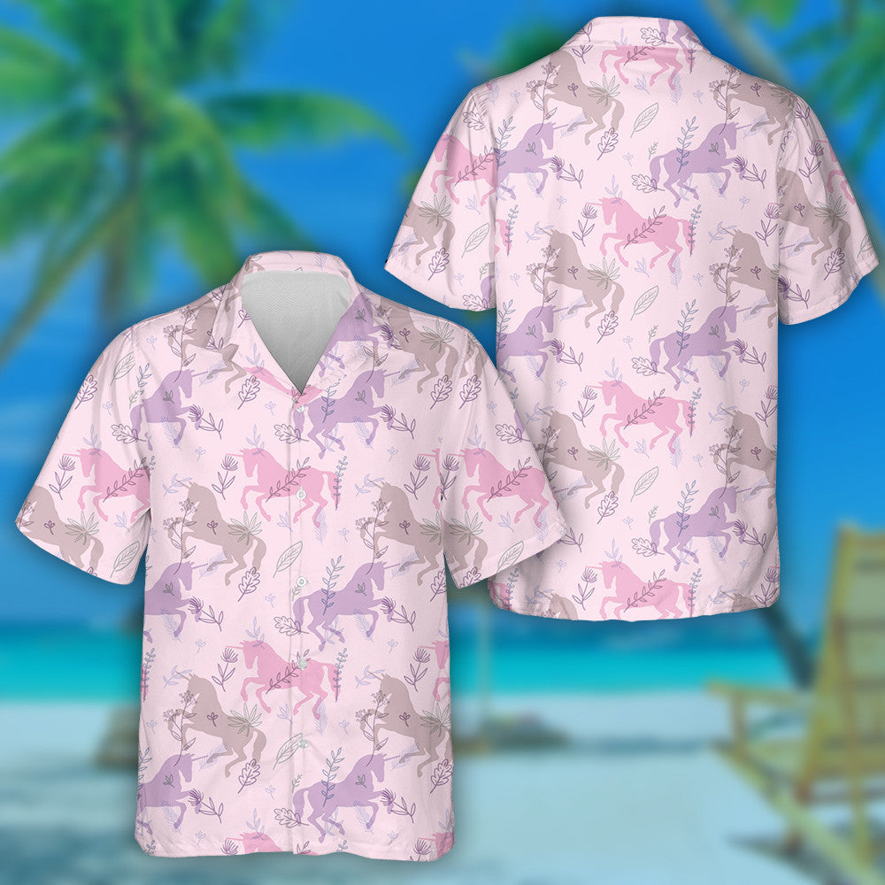 Shadows Of Horses Among Wild Flowers Hawaiian Shirt,Hawaiian Shirt Gift, Christmas Gift